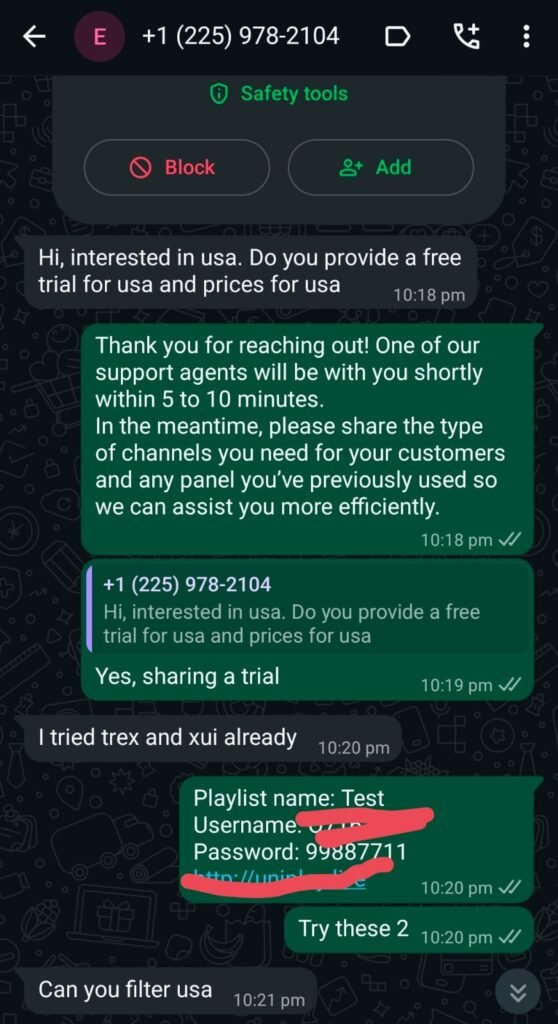 Customer asking for a trial