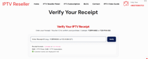 iptv receipt