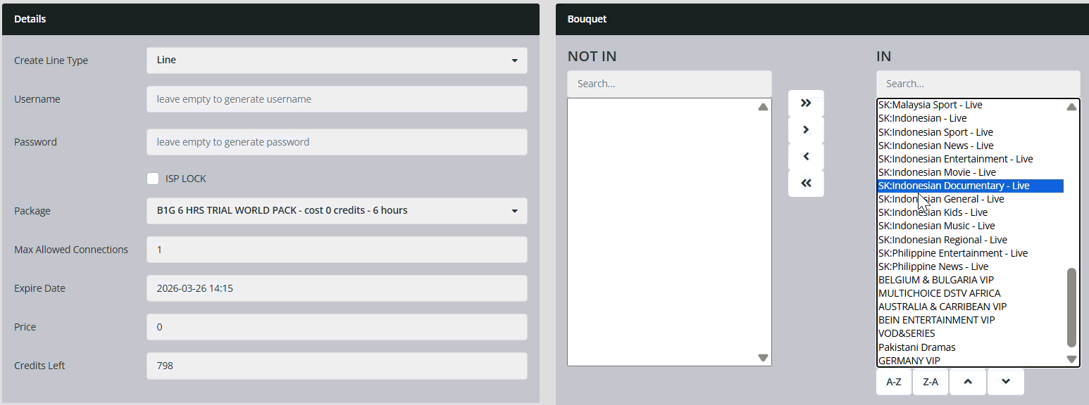 Package and Form filling to trial