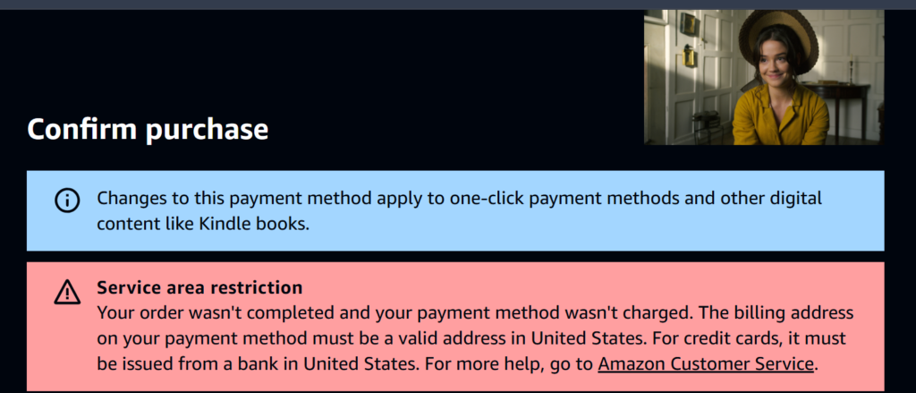 Content not available in your region error screen