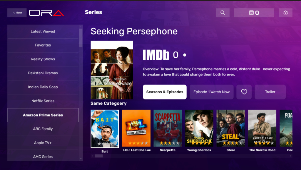 seeking Persephone on ora in india